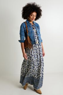 Robe longue imprimée femme