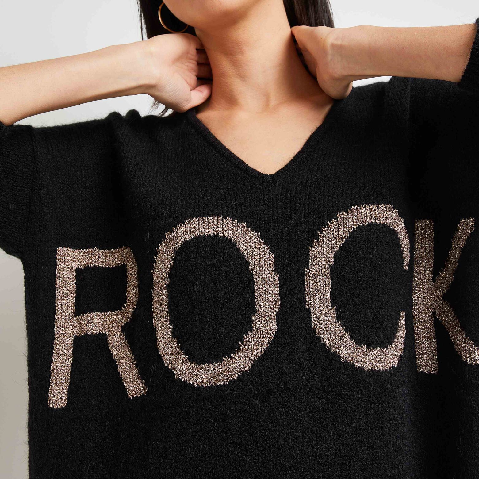 Pull loose Rock femme