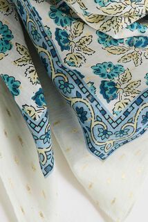 Foulard carré fils brillants femme
