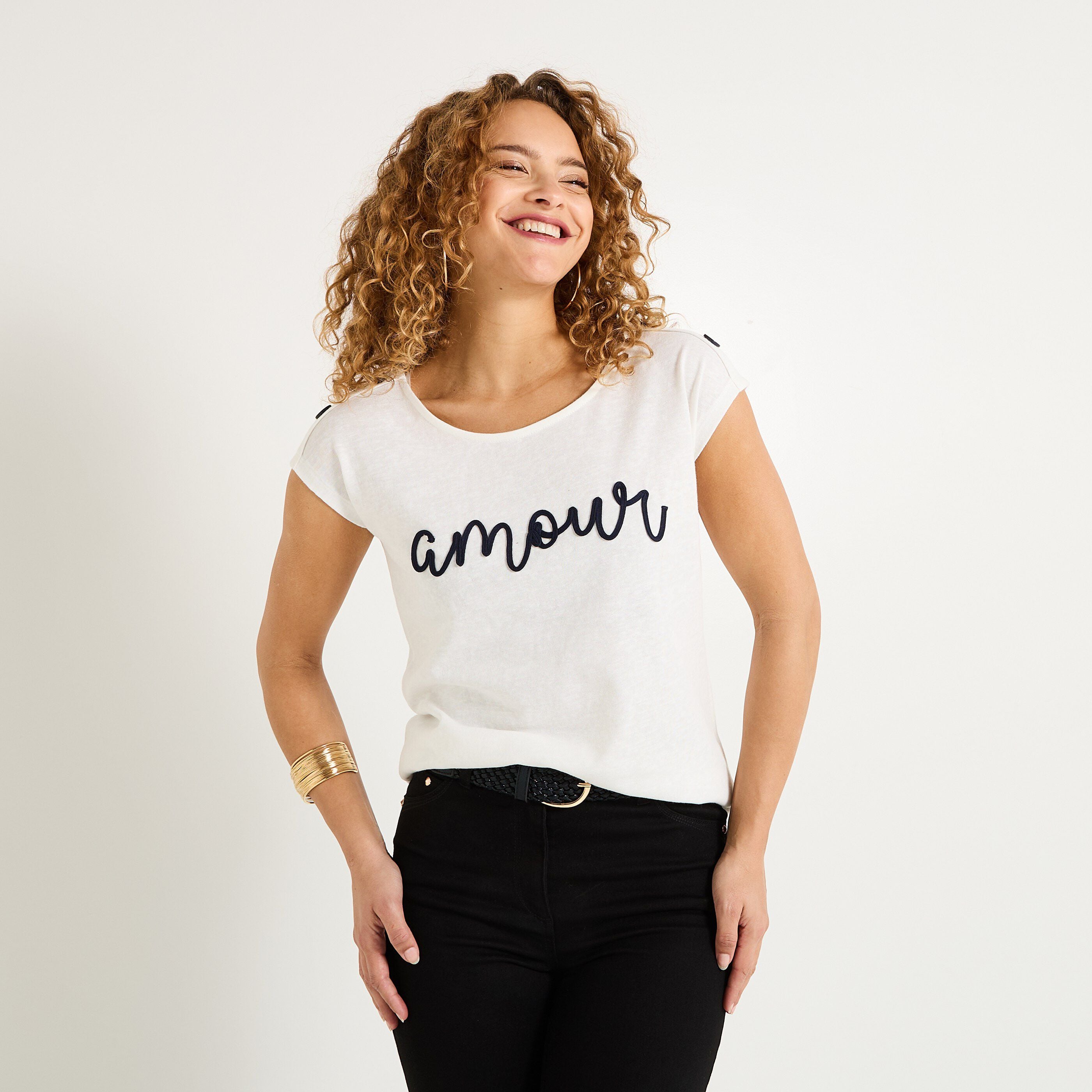 T-shirt col rond femme