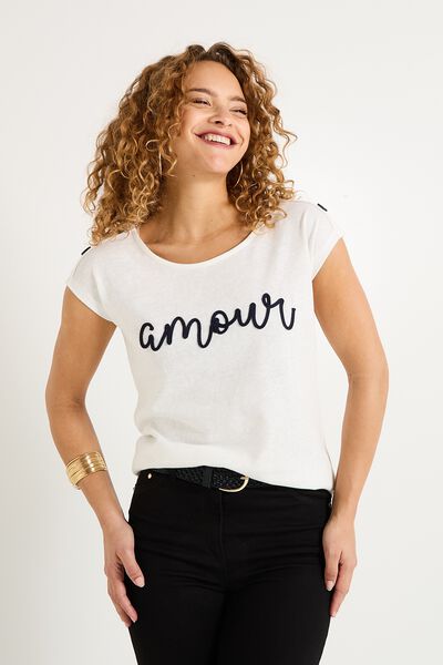 T shirt col rond femme