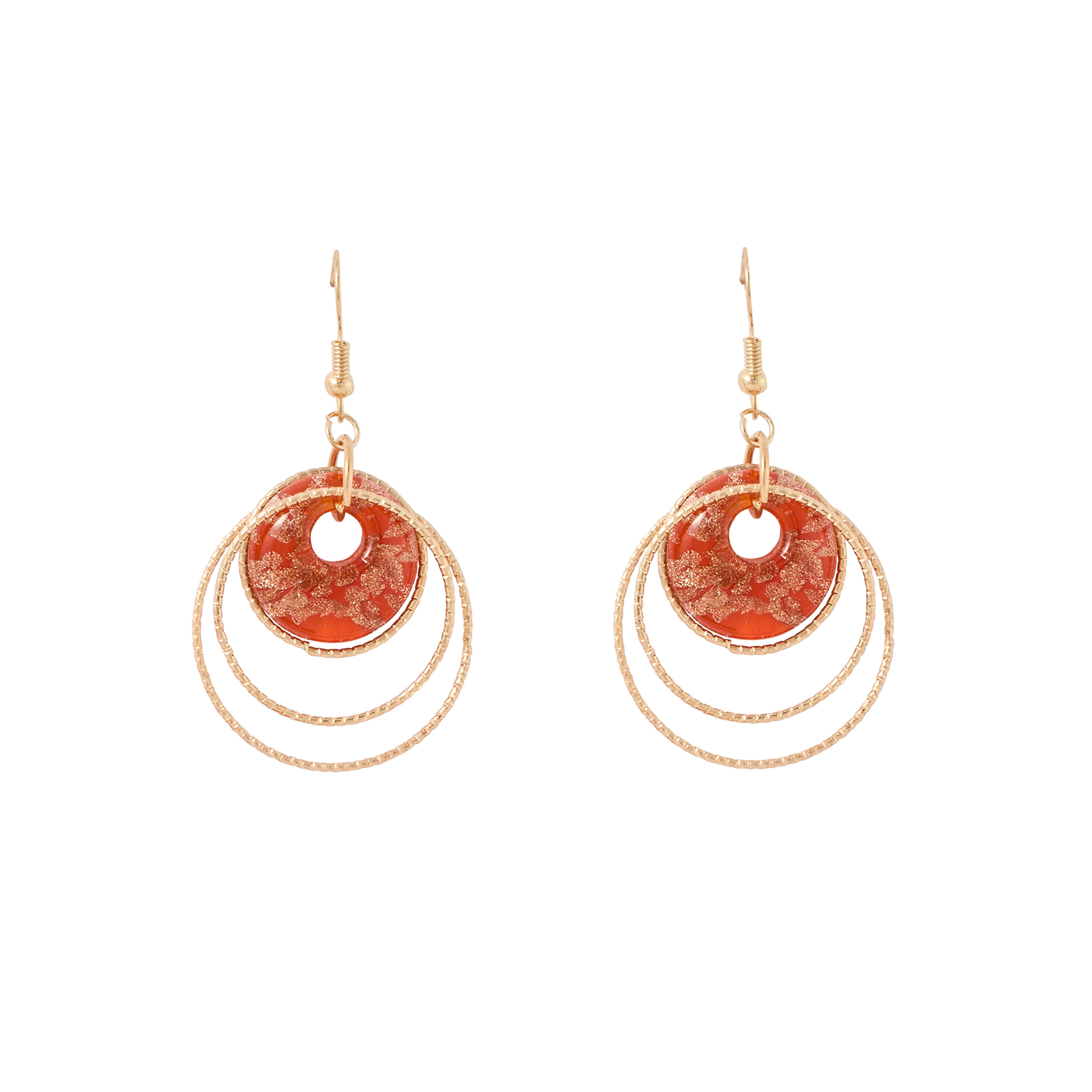 Boucles d'oreilles multi-cercles femme