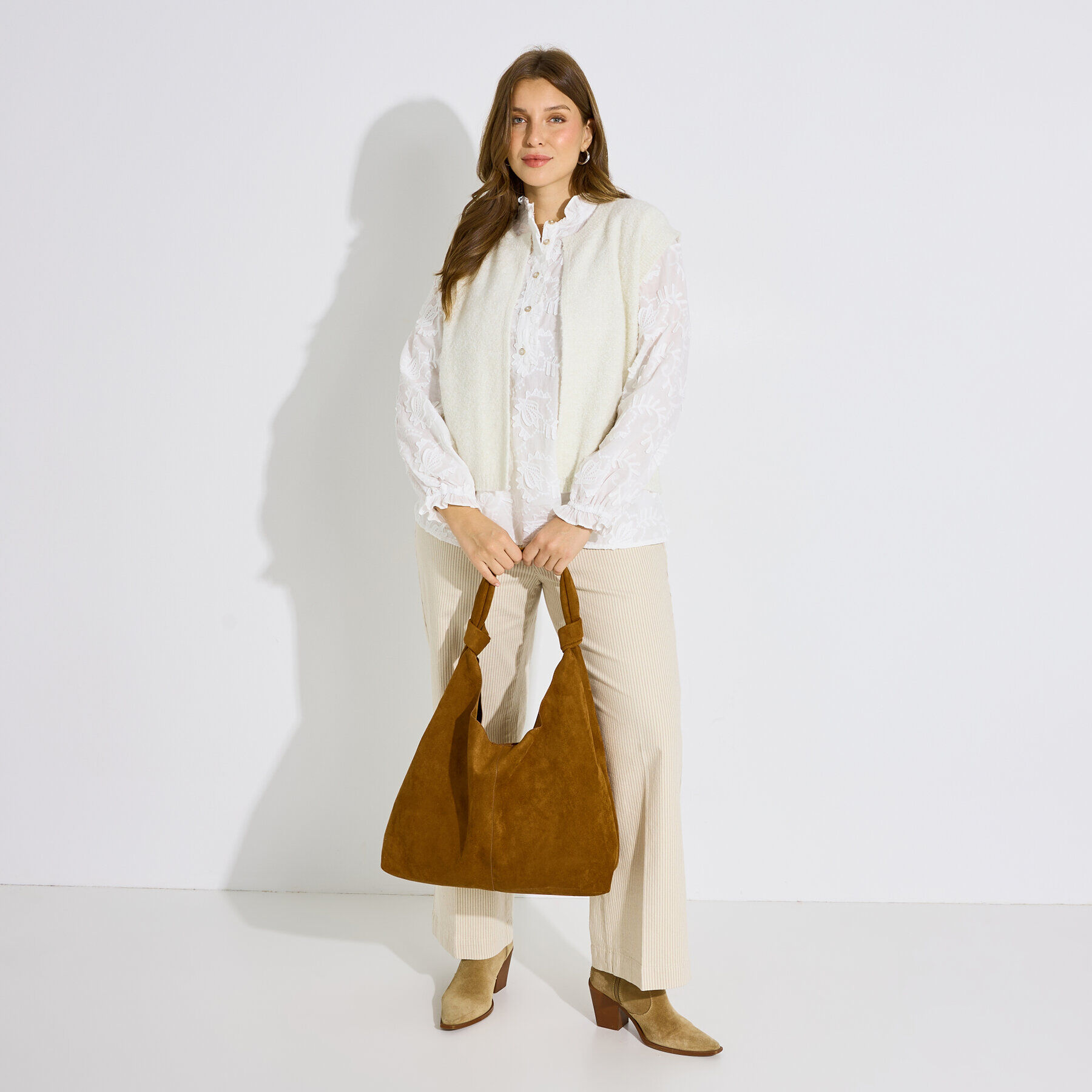 Gilet sans manches uni femme