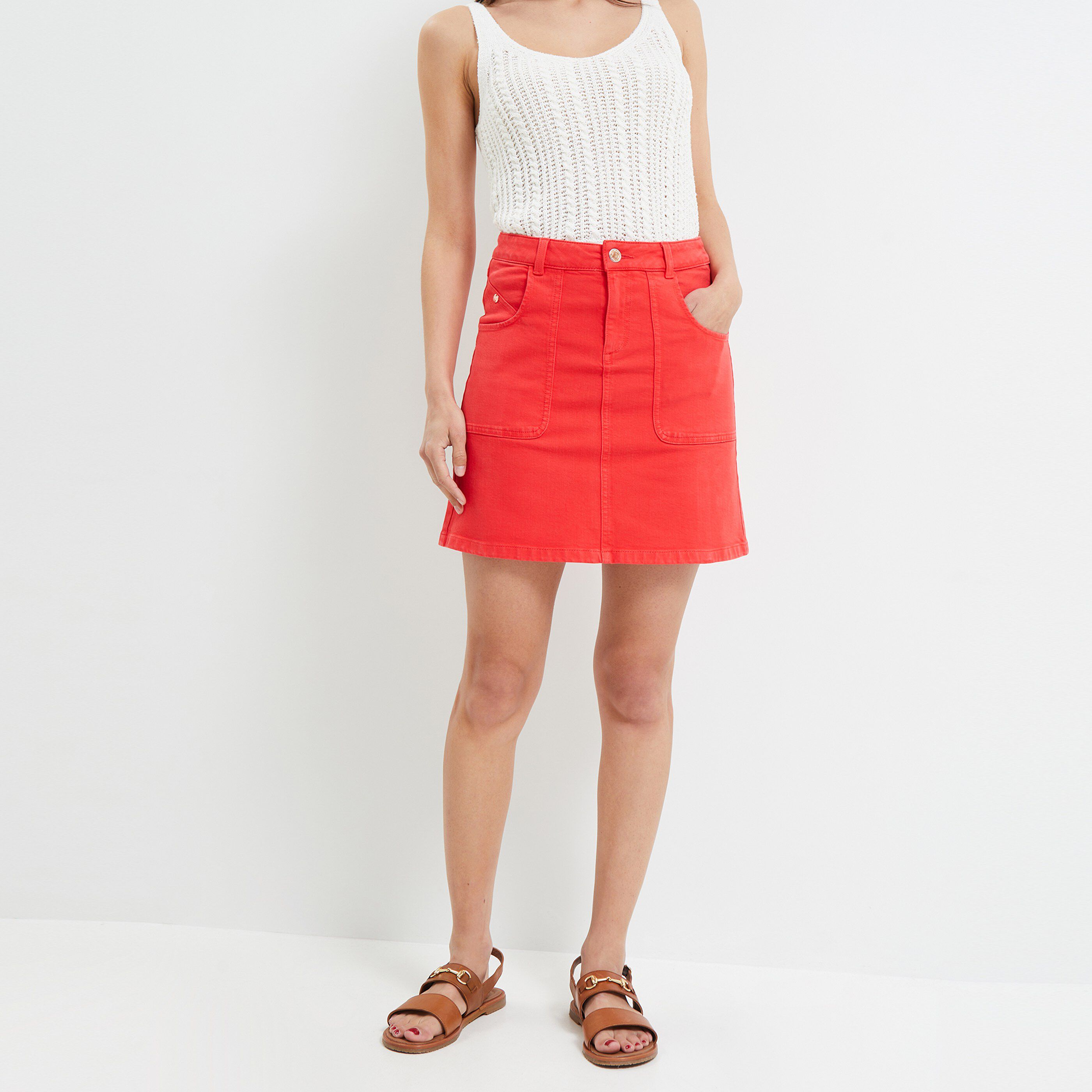 Jupe en jean couleur clearance