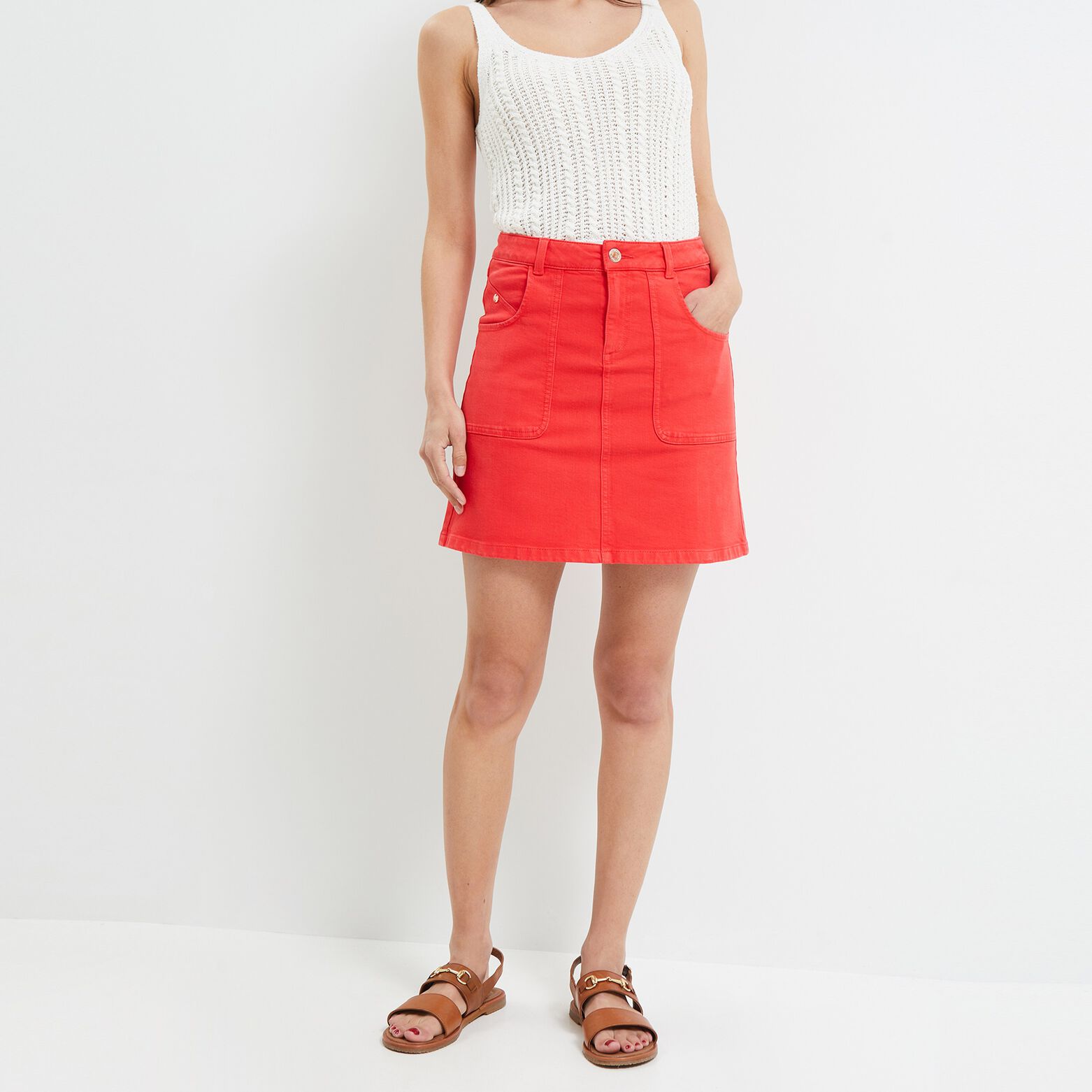 Jupe en jean couleur femme