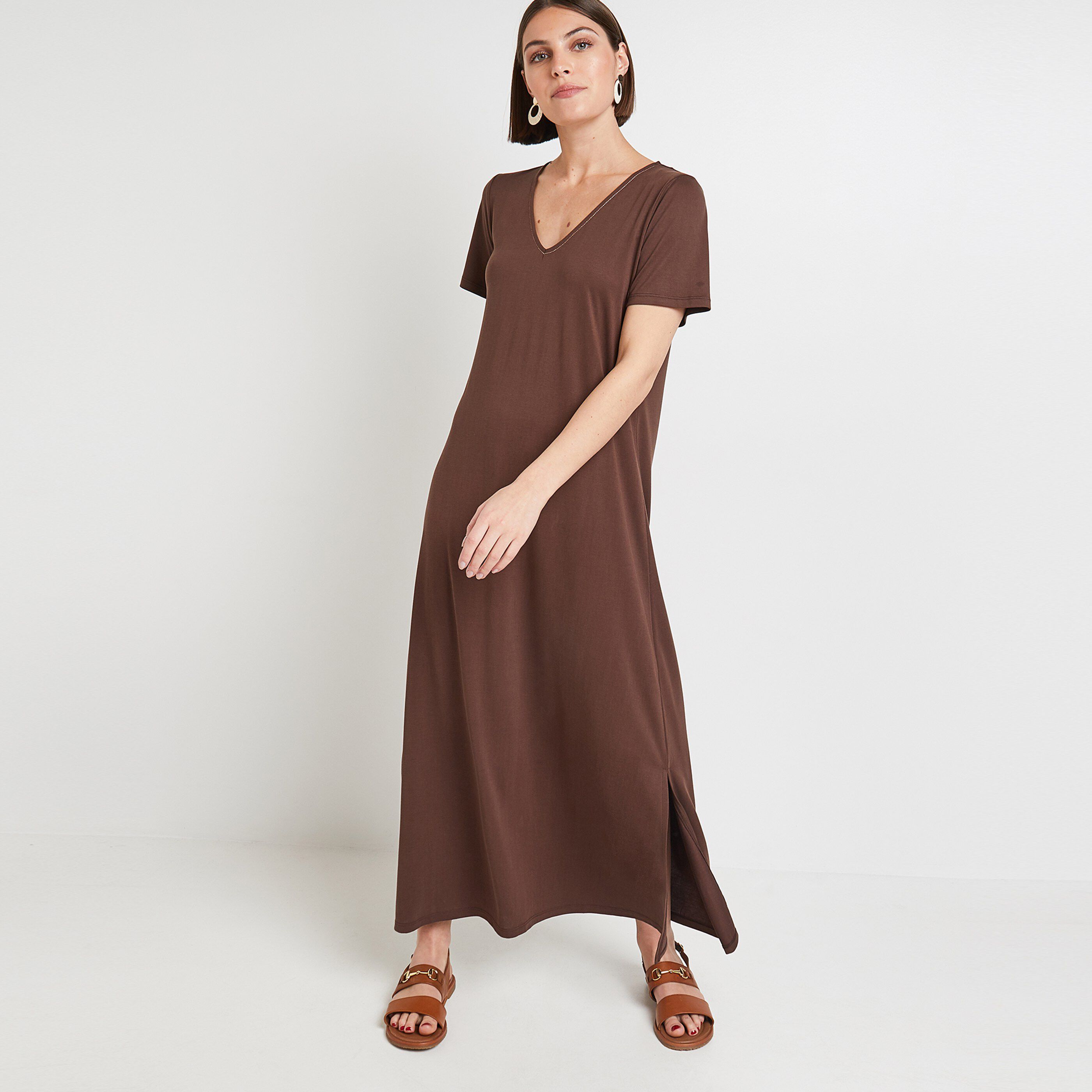 Robe longue sales tee shirt femme