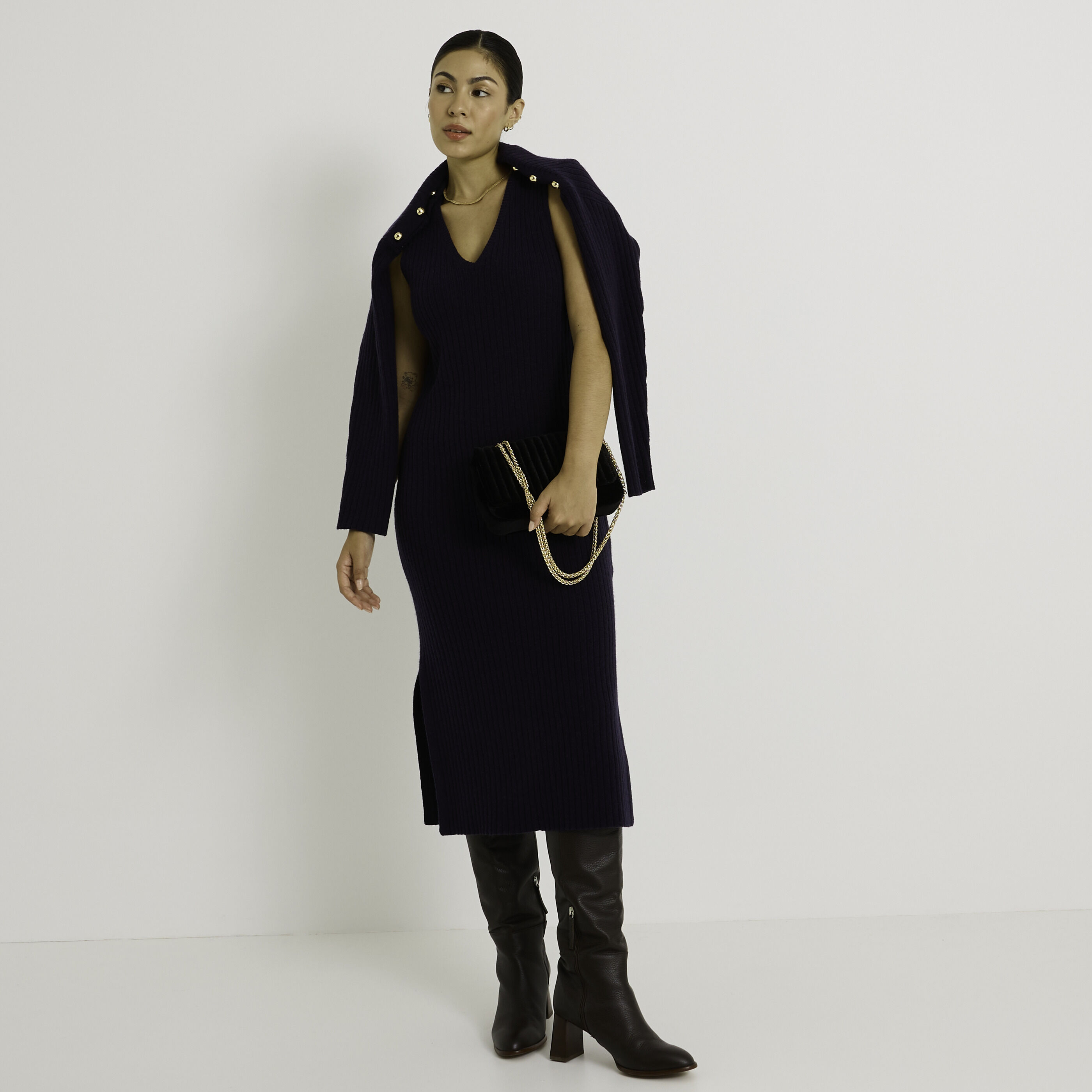 Robe pull 2 en 1 femme