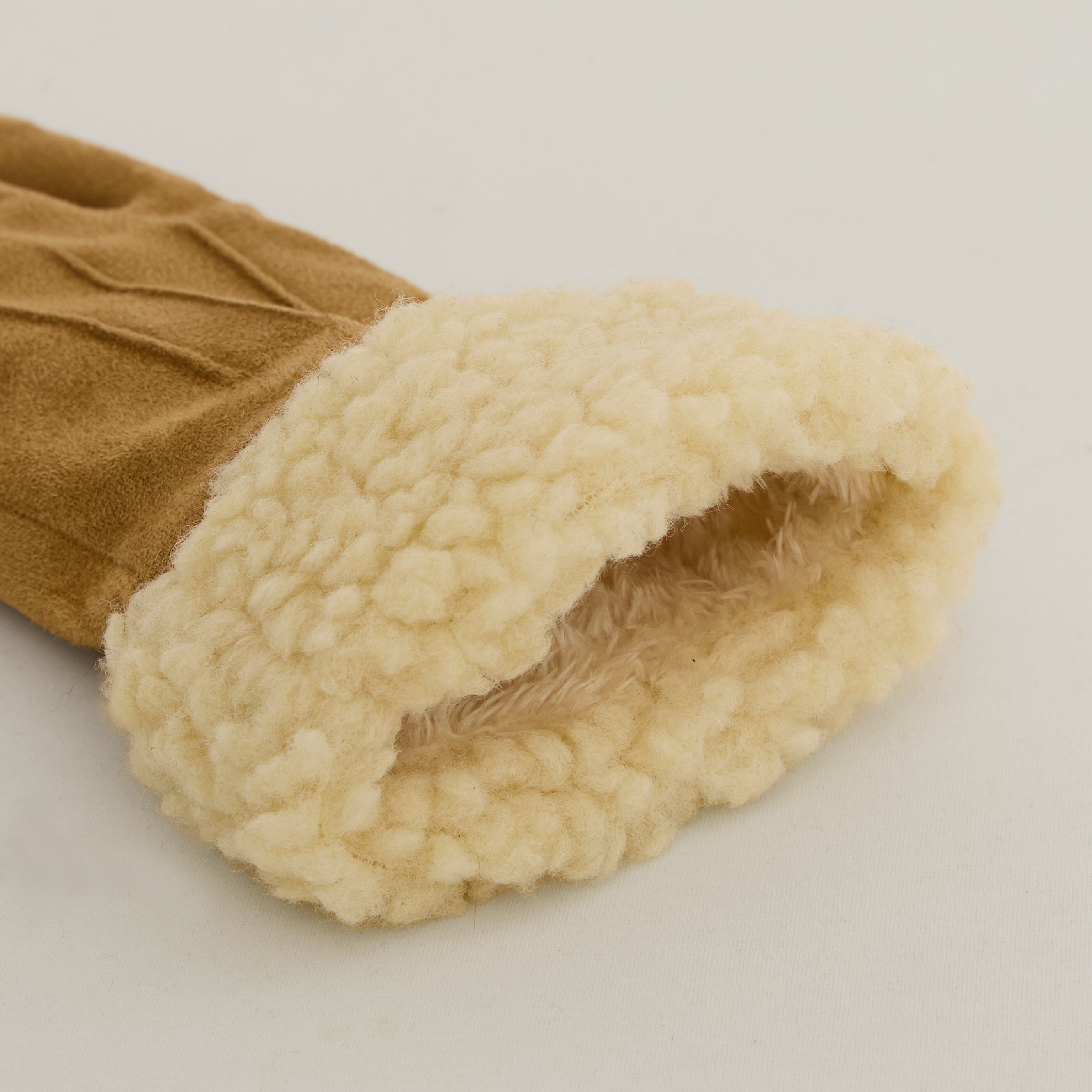 Gants fourr&eacute;s &agrave; revers femme