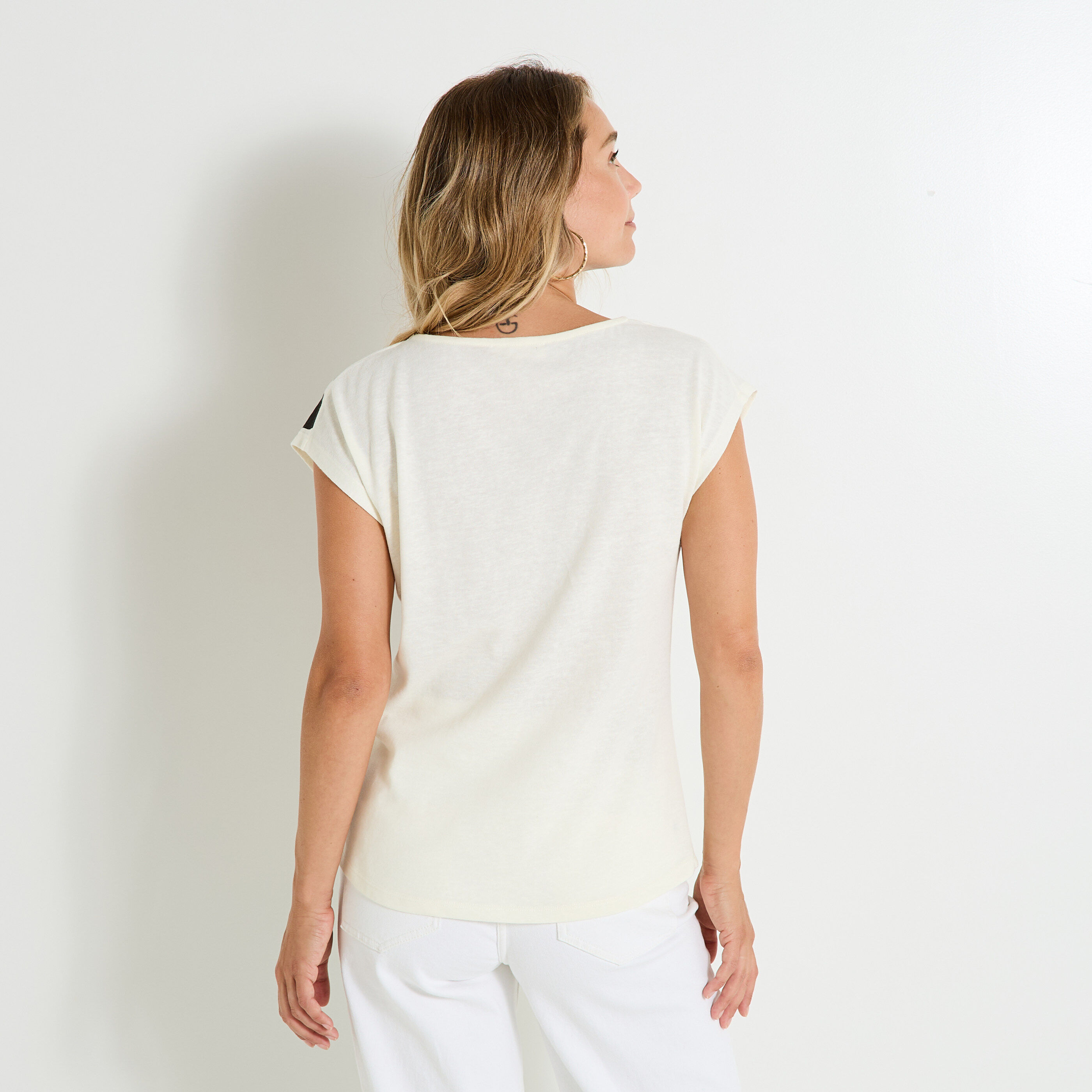 T-shirt imprim&eacute; z&eacute;br&eacute; et l&eacute;opard femme