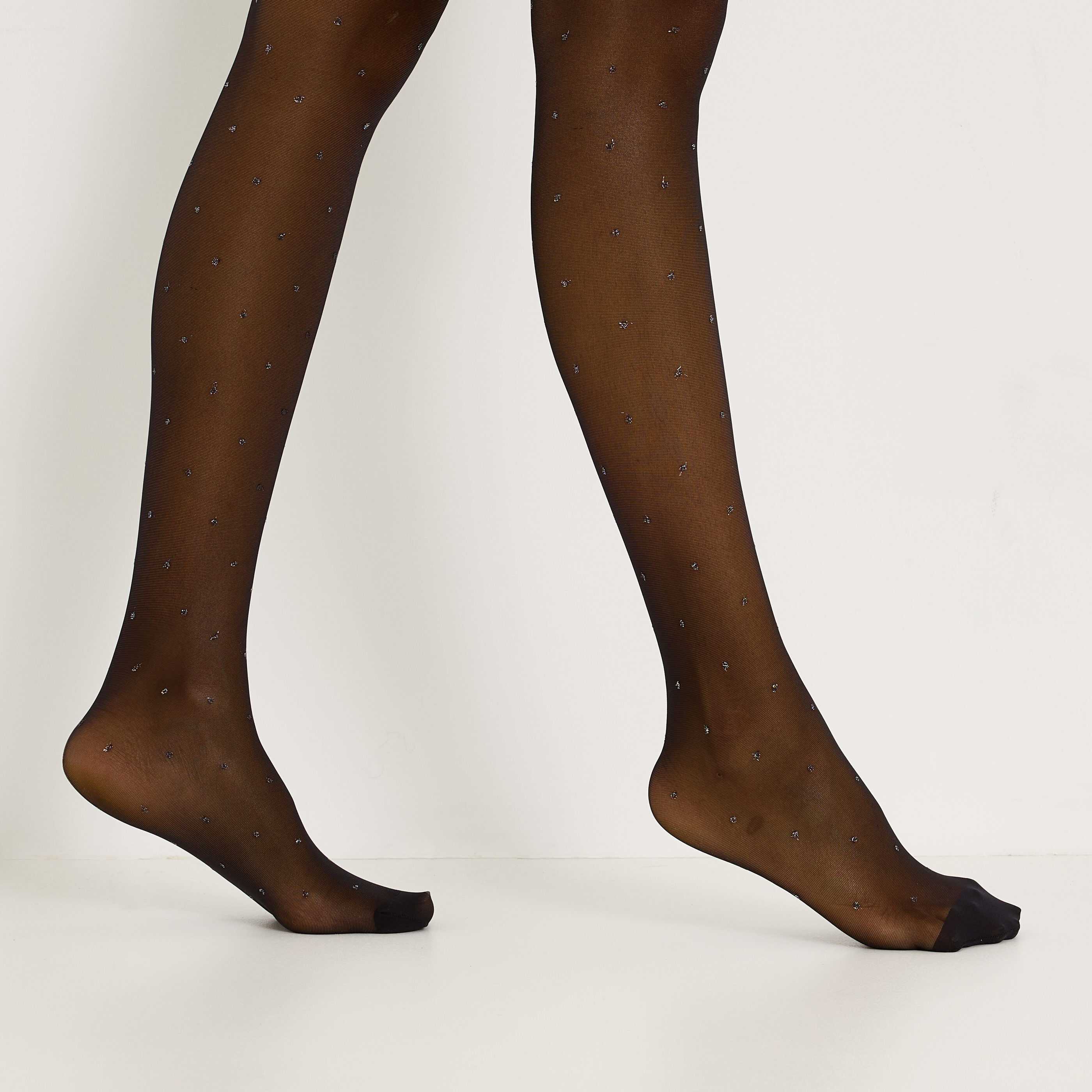 Collant fantaisie &agrave; pois femme