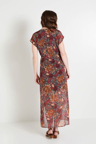 Robe longue imprimée femme