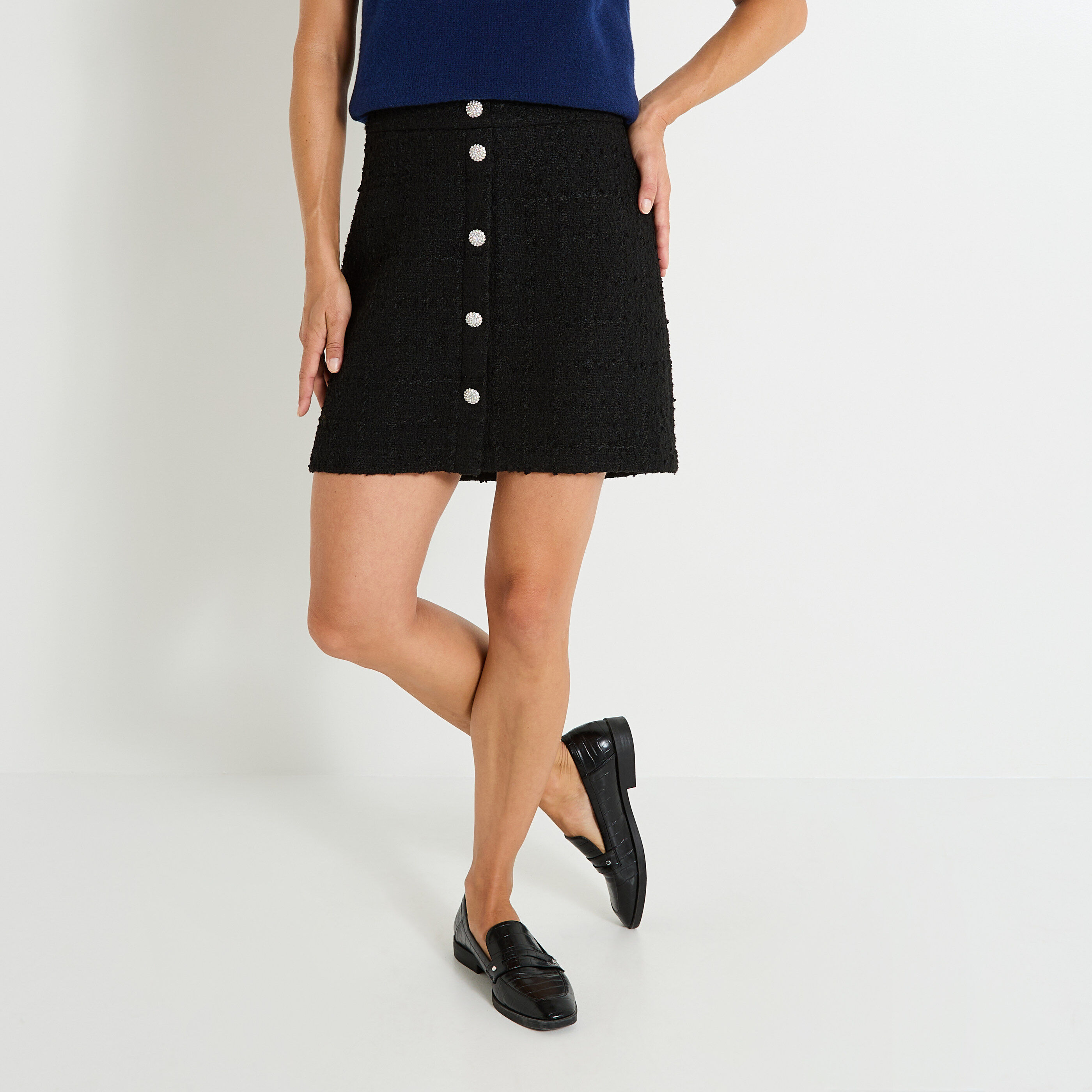 Jupe courte tweed 