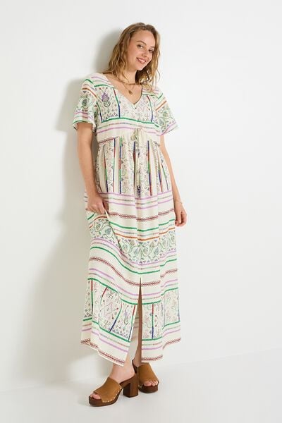 Robe longue imprimée femme