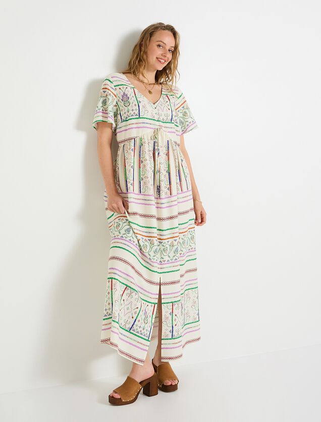 Robe longue bohème imprimée