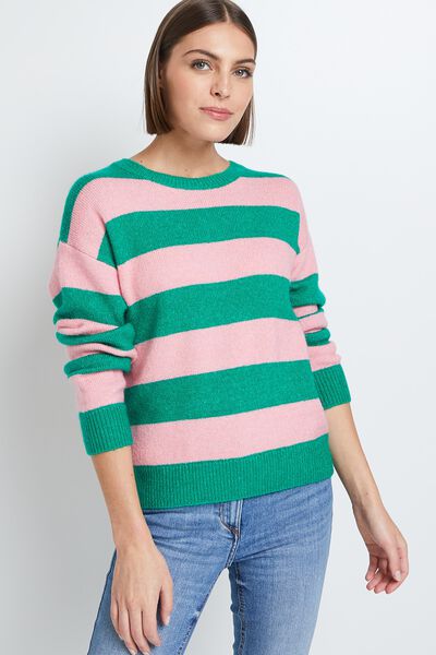 Pull à rayures femme