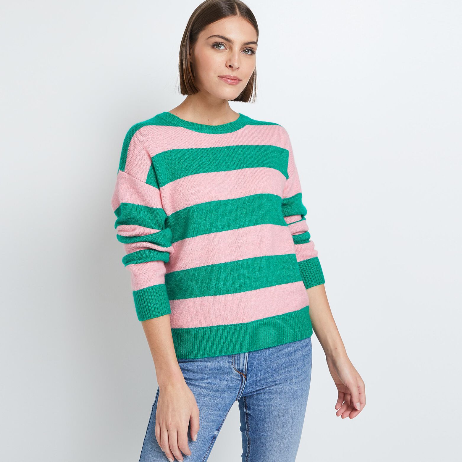 Pull à rayures femme