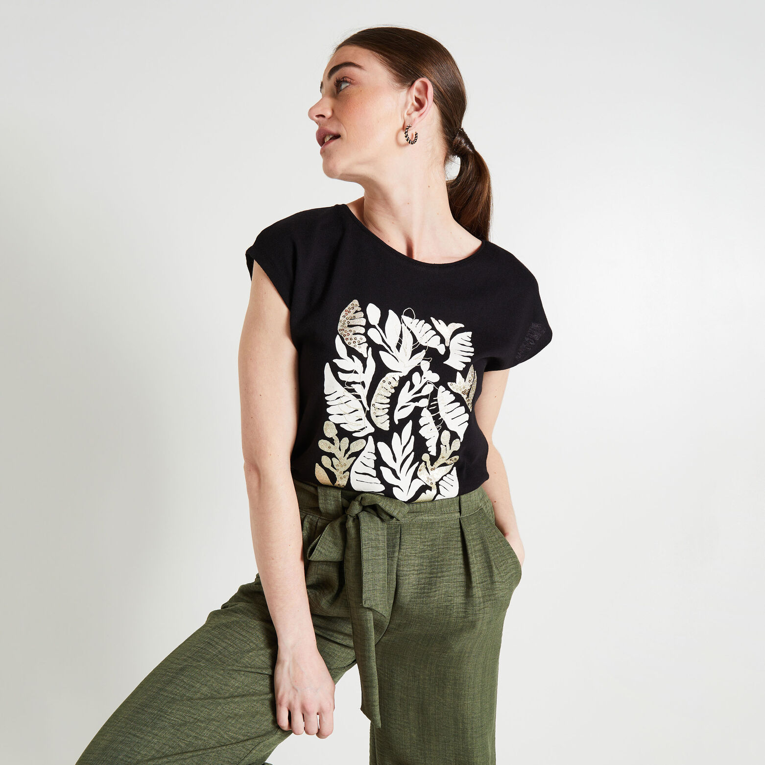 Tshirt print femme