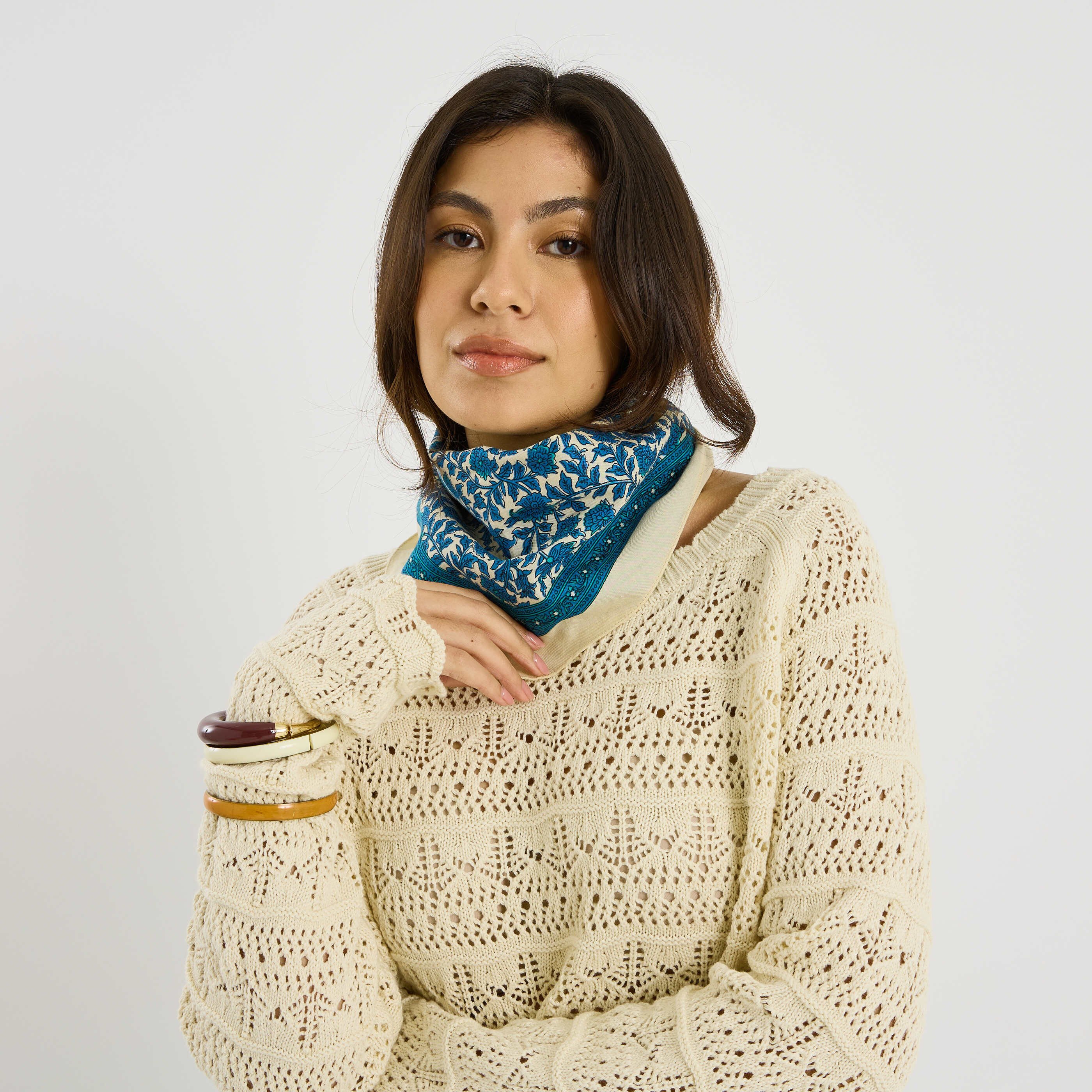 Foulard forme losange femme