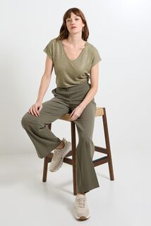 T-shirt en lin mélangé femme