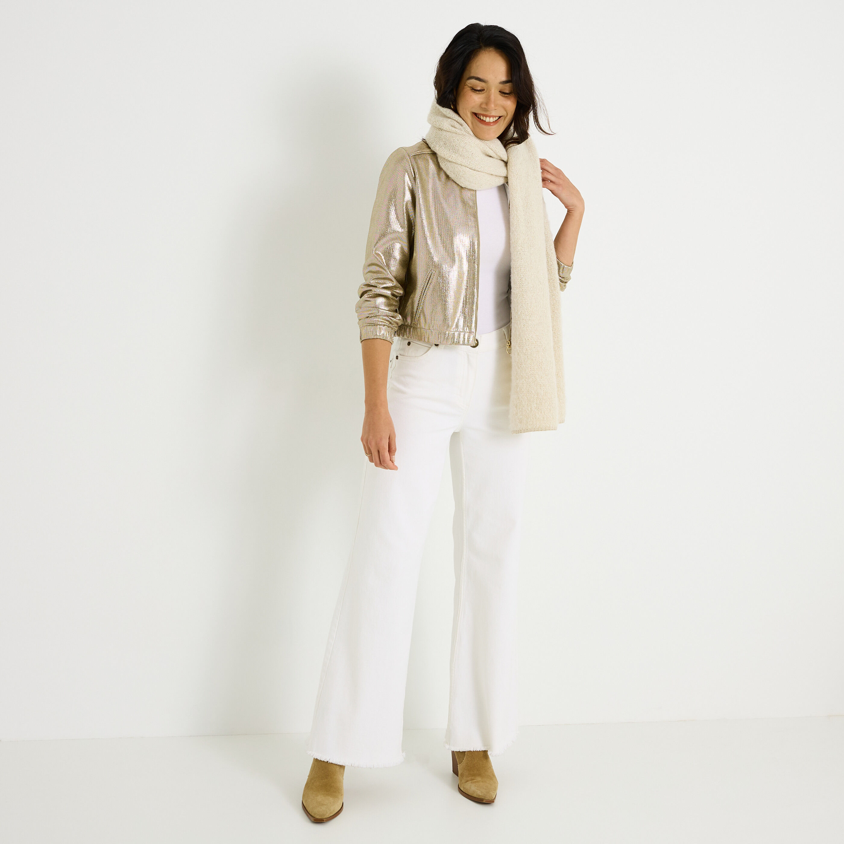 Veste en maille iris&eacute;e femme