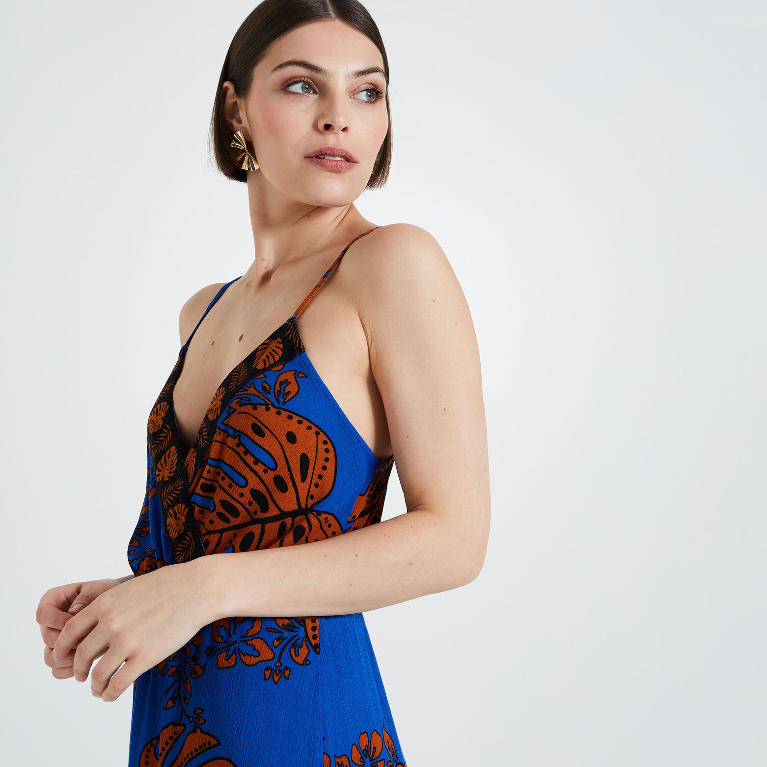 Robe longue imprimée femme