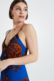 Robe longue imprimée femme