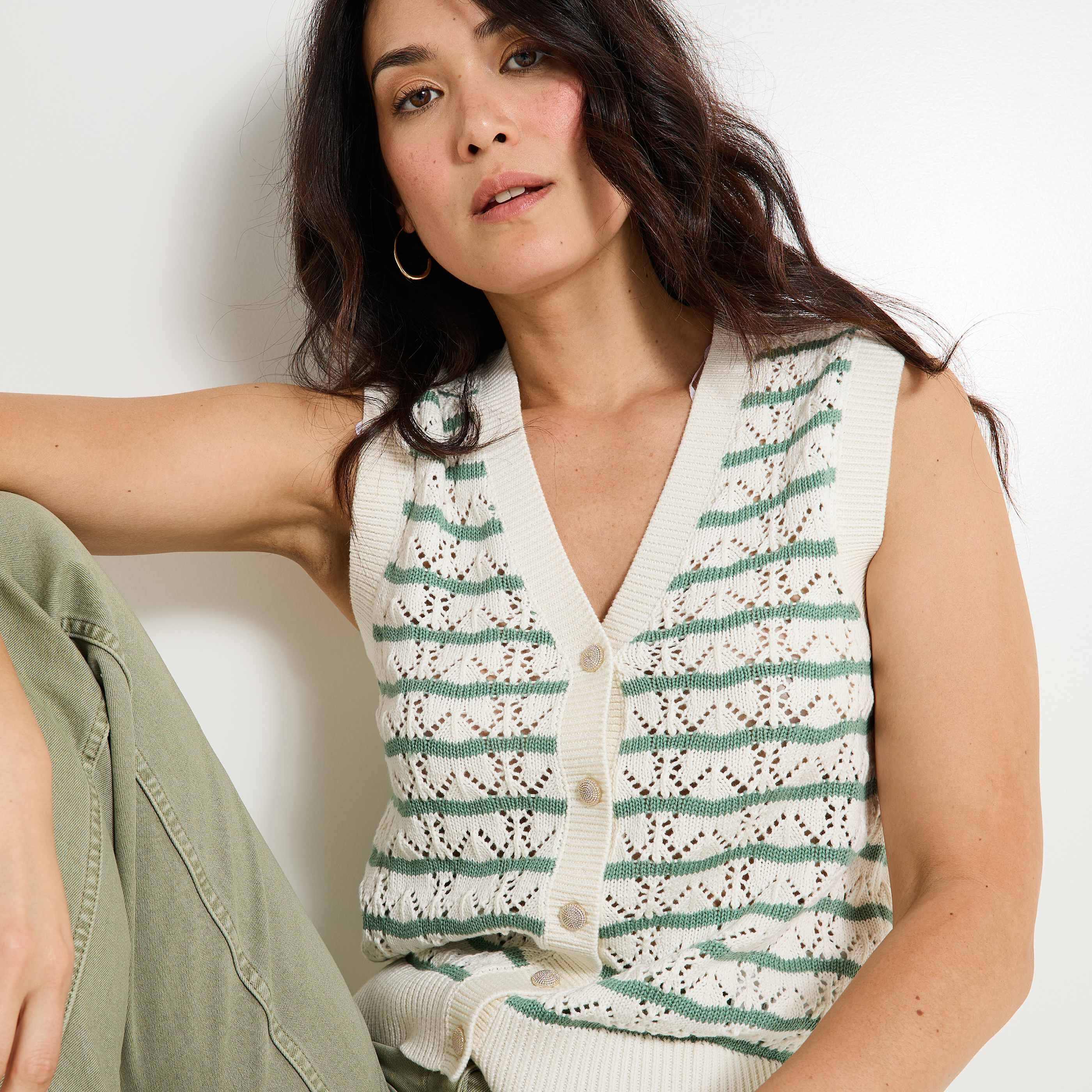 Gilet manches courtes femme