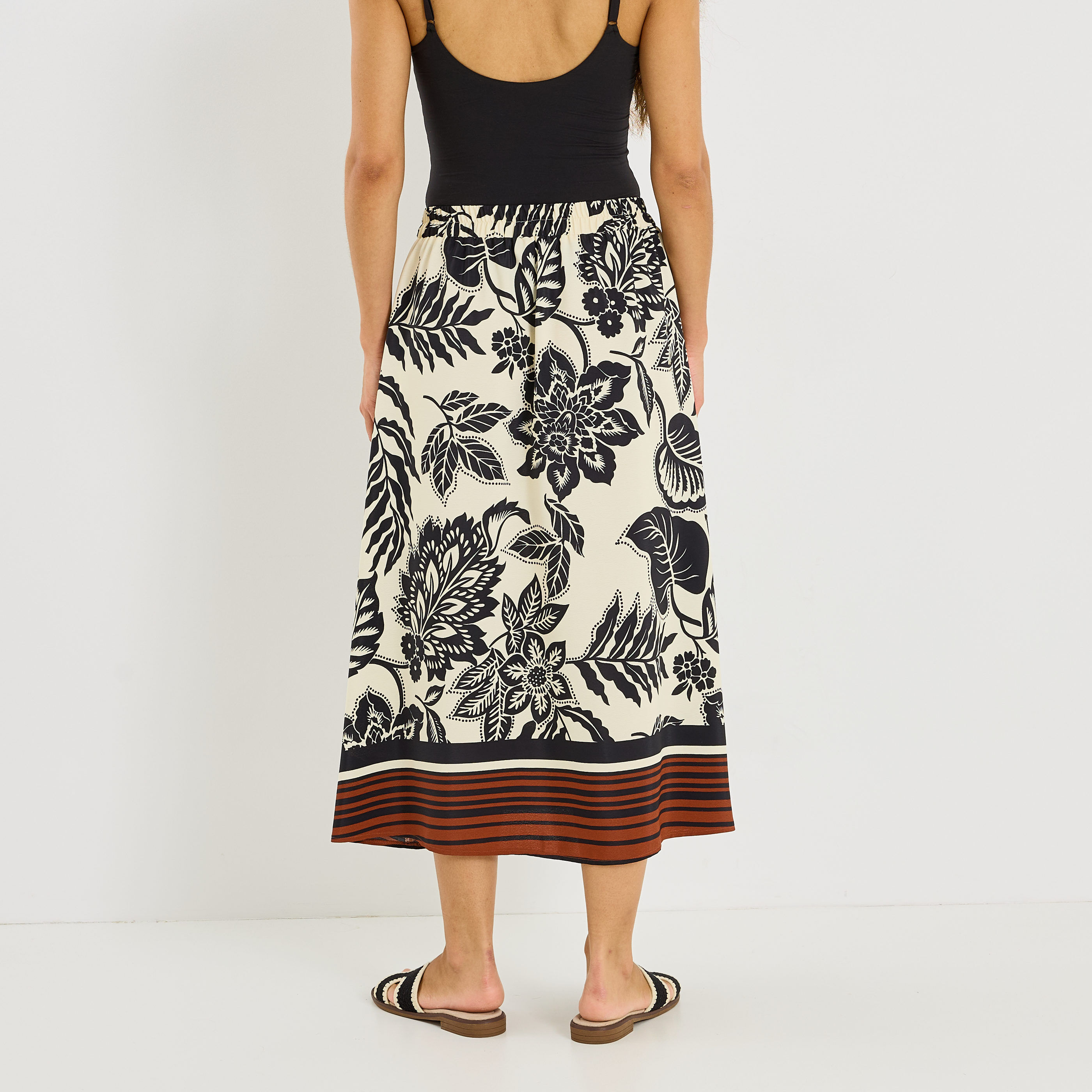 Jupe longue imprim&eacute; floral