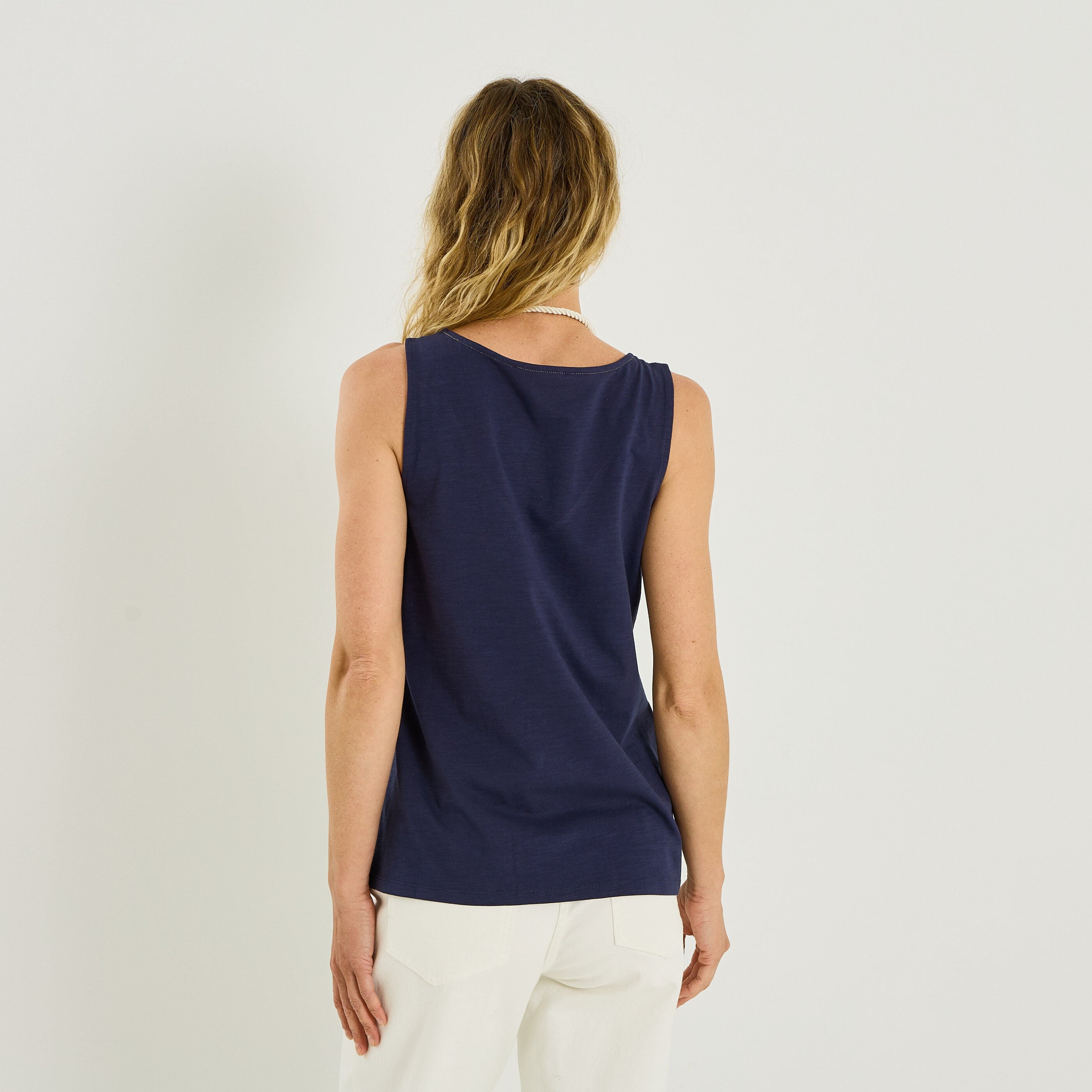 D&eacute;bardeur col V d&eacute;tails brillants femme
