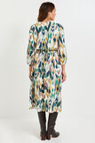 Robe mi-longue imprimée