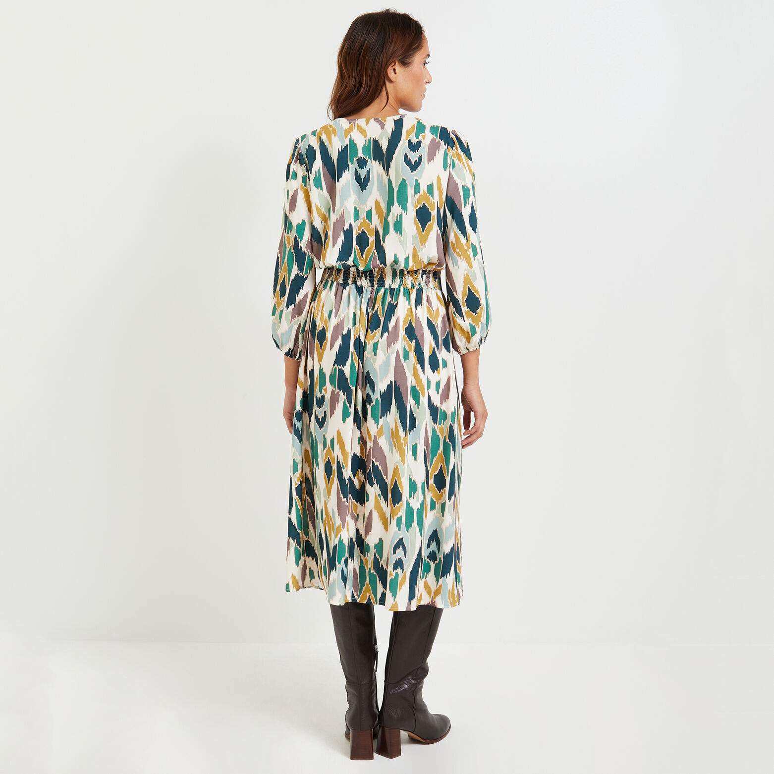 Robe mi-longue imprimée