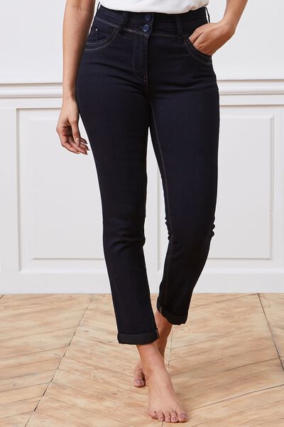 Jean raccourci taille haute HANOI femme