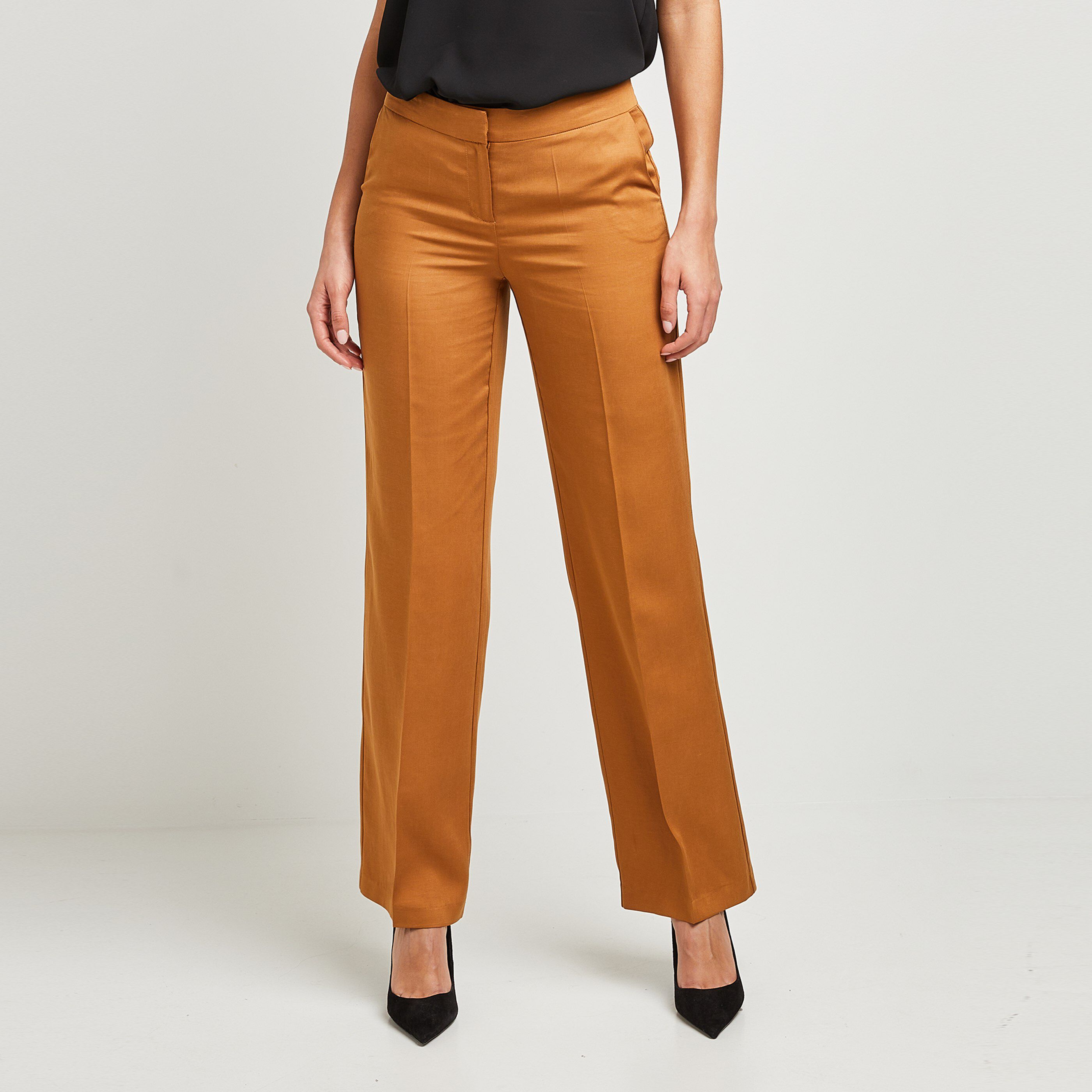 Pantalon droit femme pas discount cher