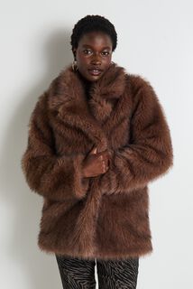 Manteau imitation fourrure femme