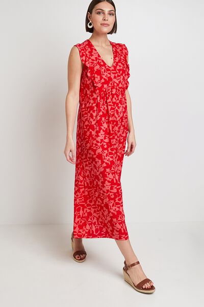 Robe longue imprimée femme