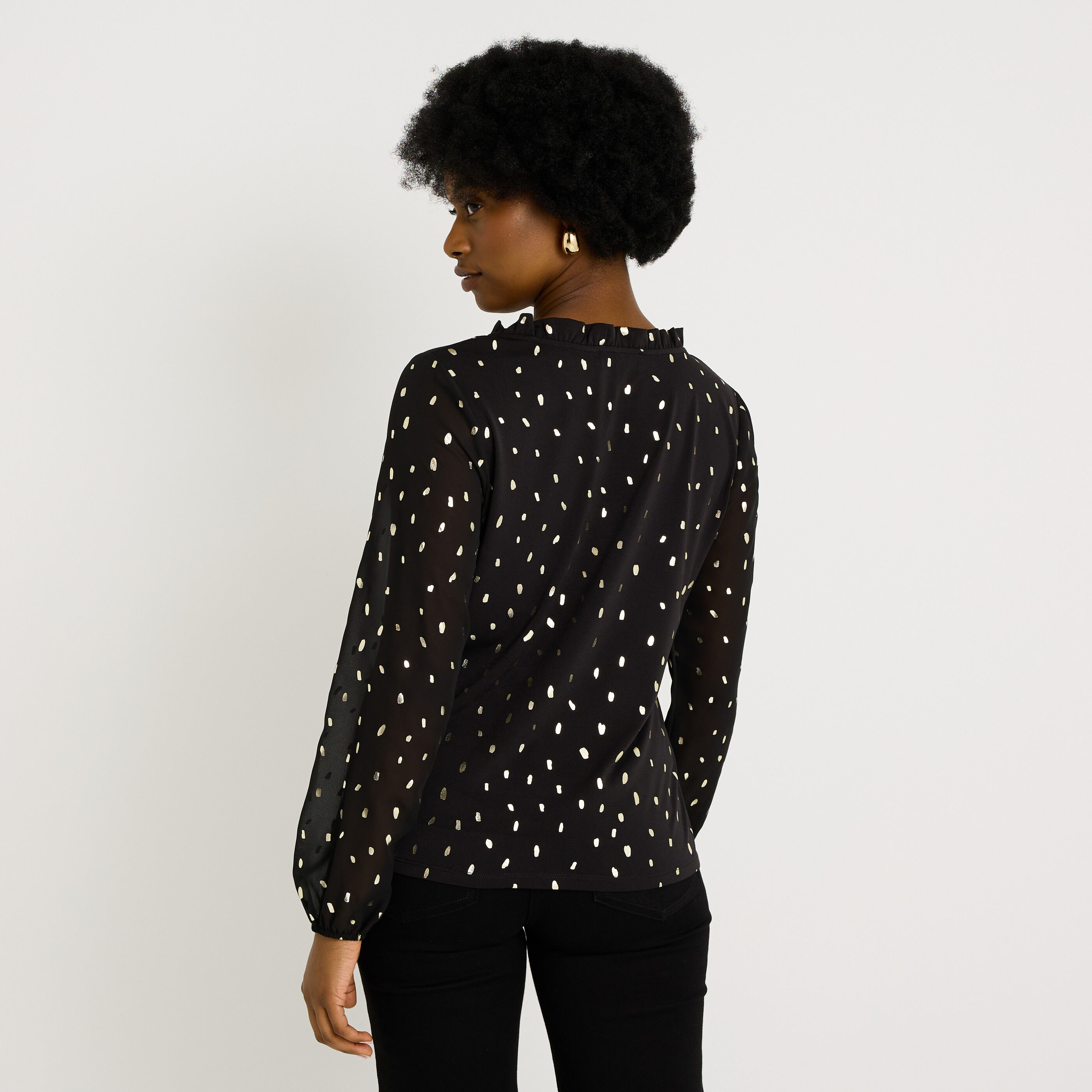 Blouse manches en voile femme