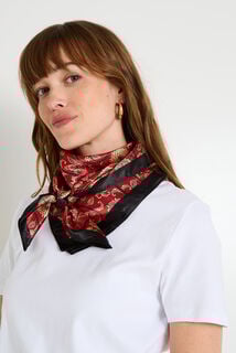Foulard carré imprimé fleuri femme