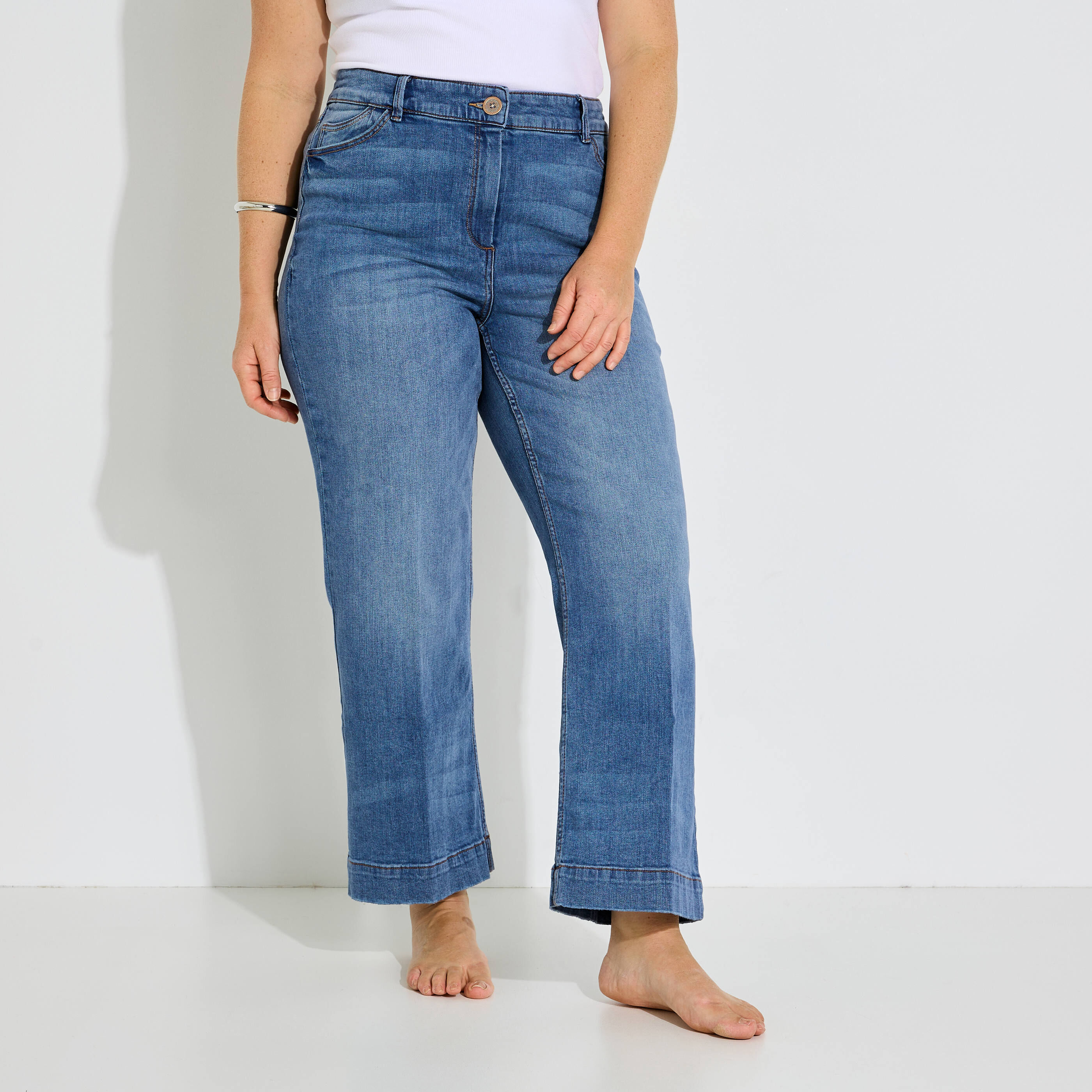Jean flare raccourci KANSAS RF02 femme