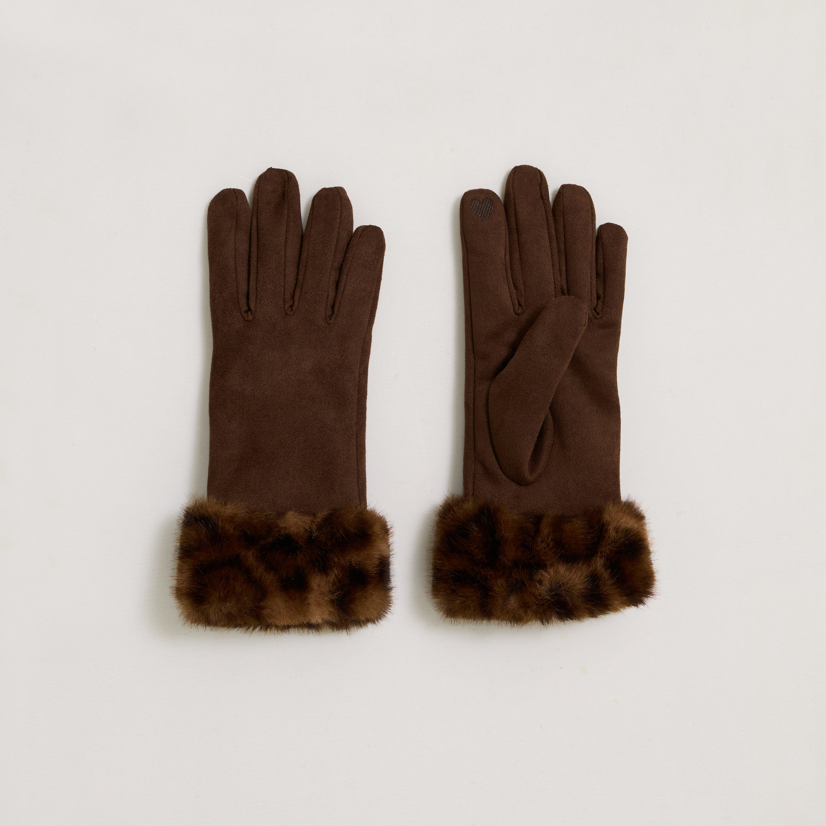 Gants fourr&eacute;s &agrave; revers femme