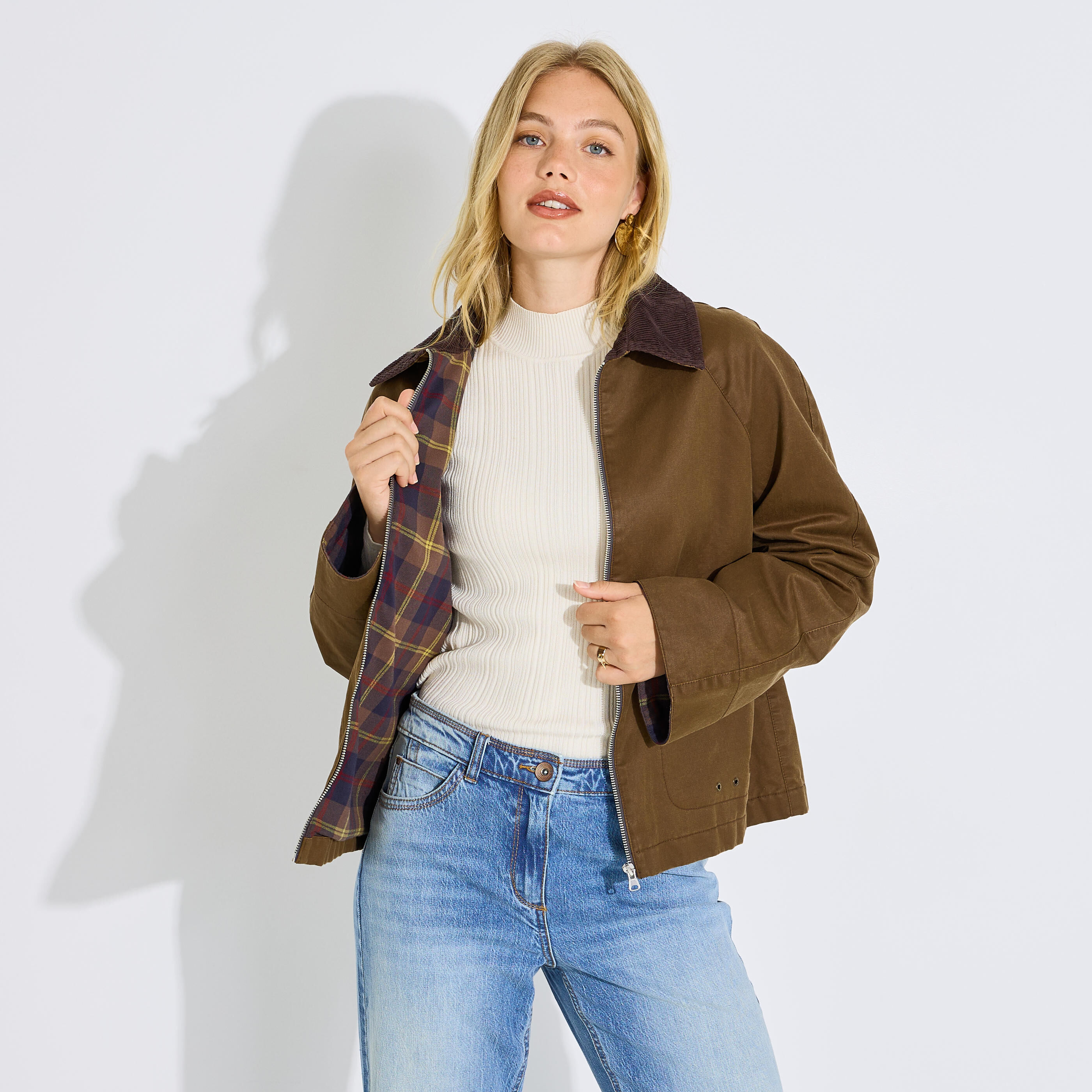 Parka enduite femme