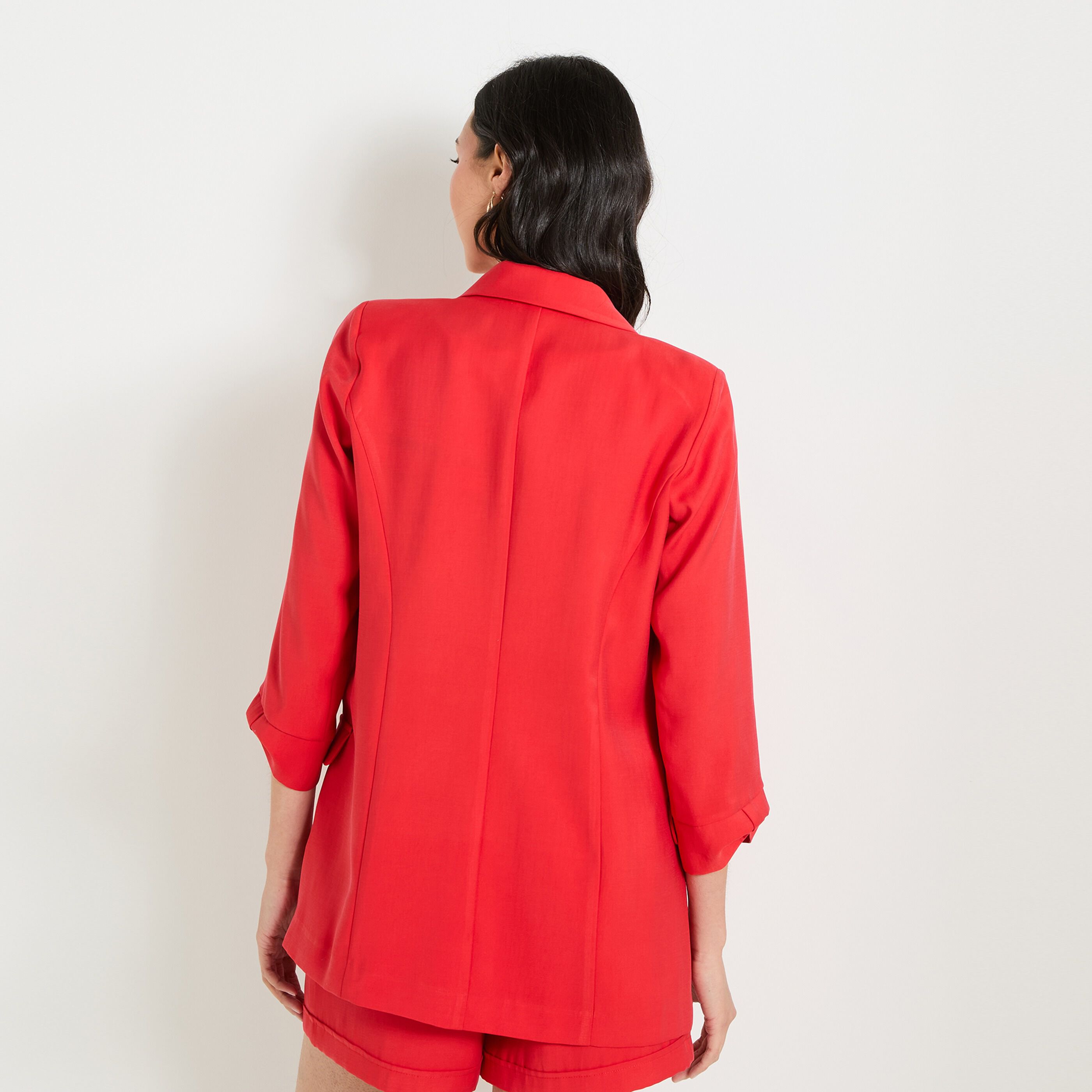 Veste blazer fluide femme ROUGE Graindemalice