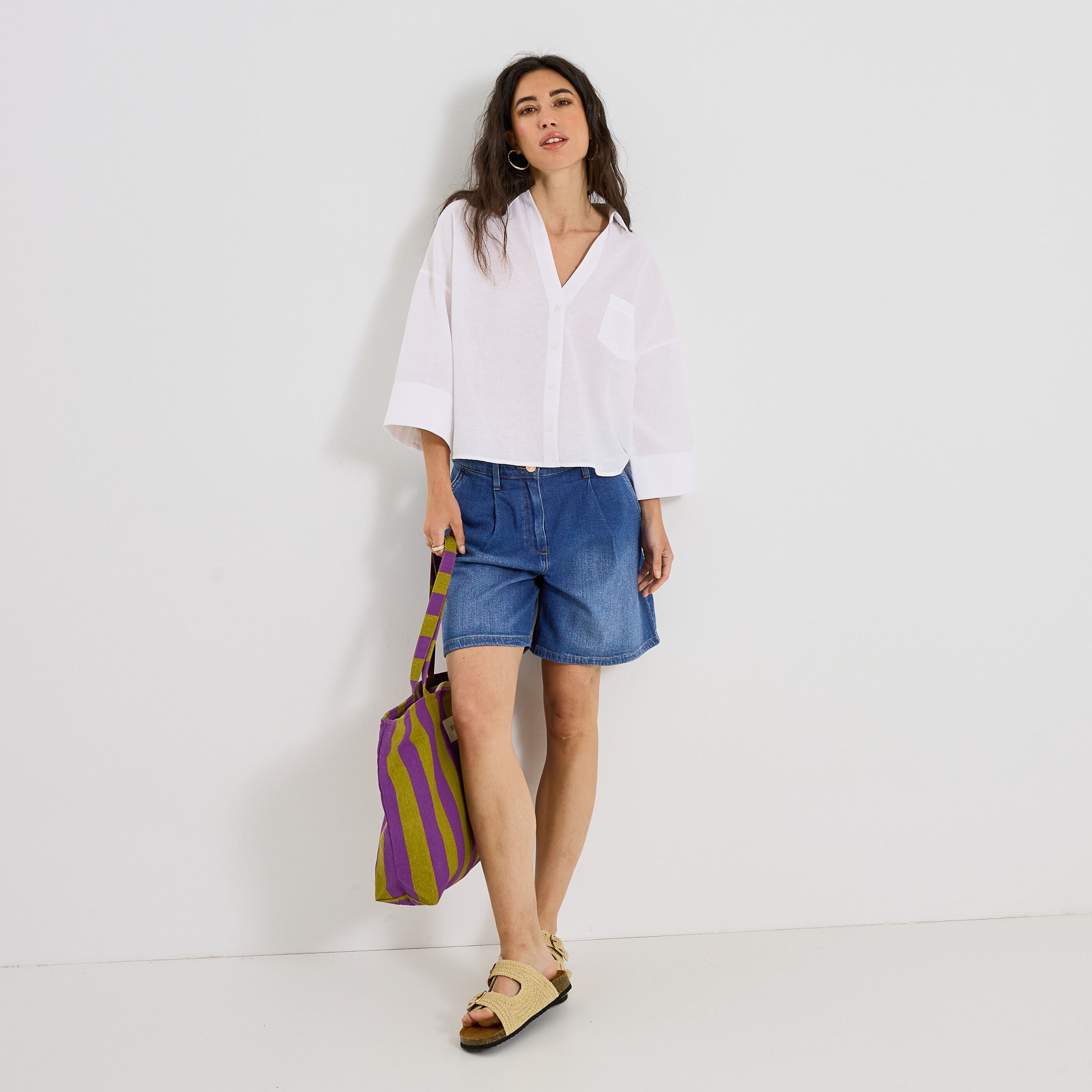Chemise d&eacute;tail broderie femme