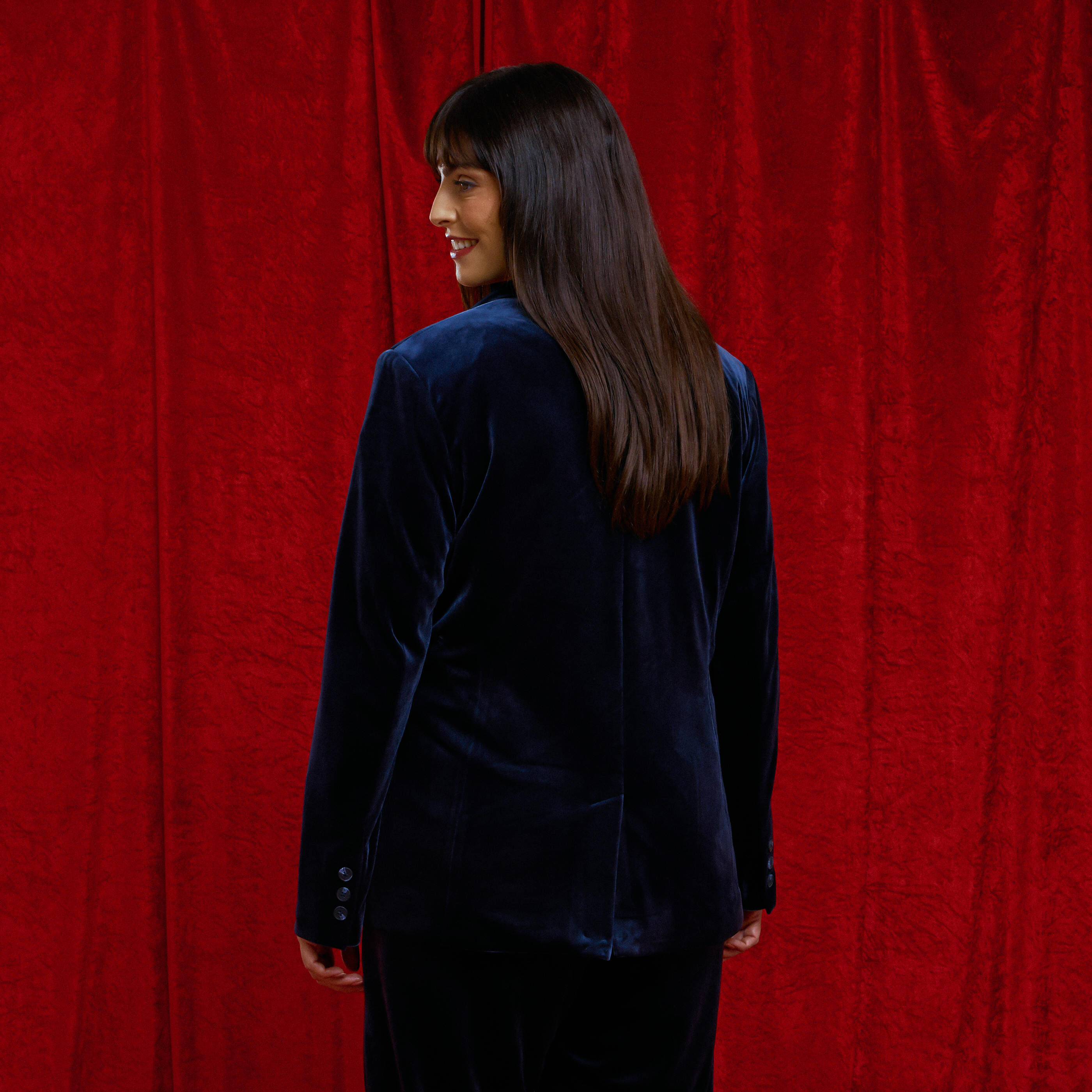 Veste blazer velours femme