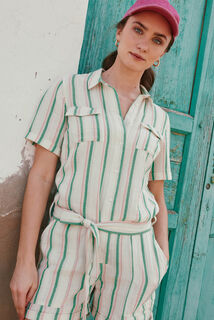 Combishort gaze de coton femme