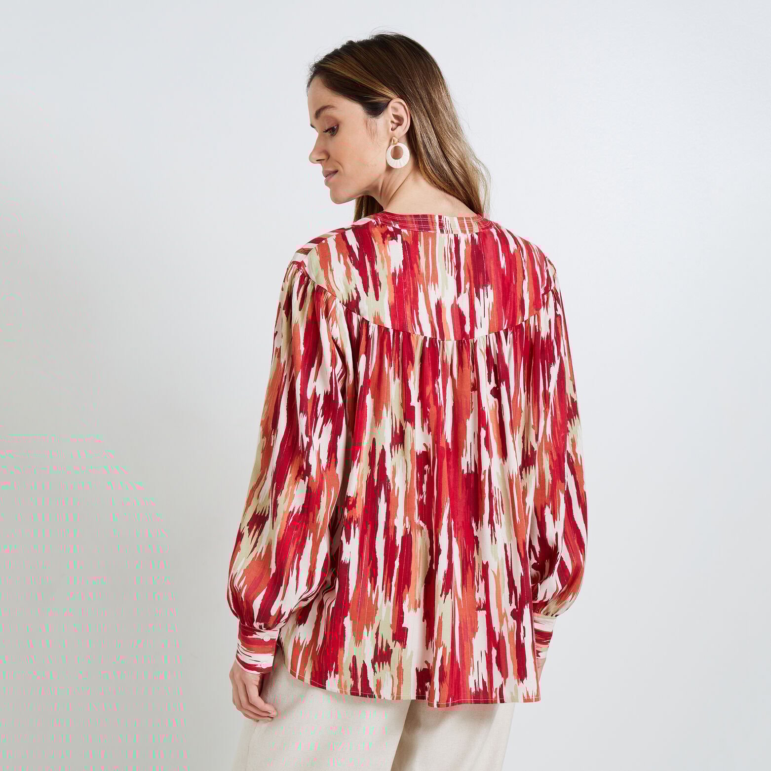 Blouse col V femme