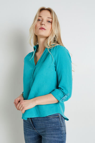 Blouse en coton et lin femme 