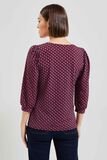 Tshirt imprimé manches bouffantes femme
