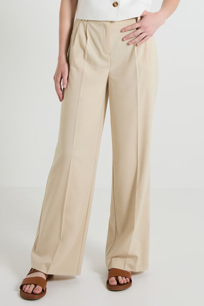 Pantalon à pince large femme