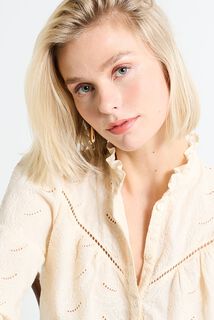 Chemisier col montant femme
