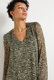 Robe voile imprimée femme